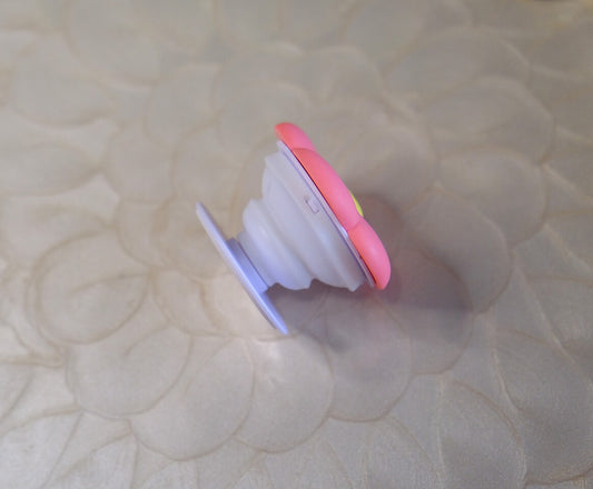 Pink Flower Phone Grip