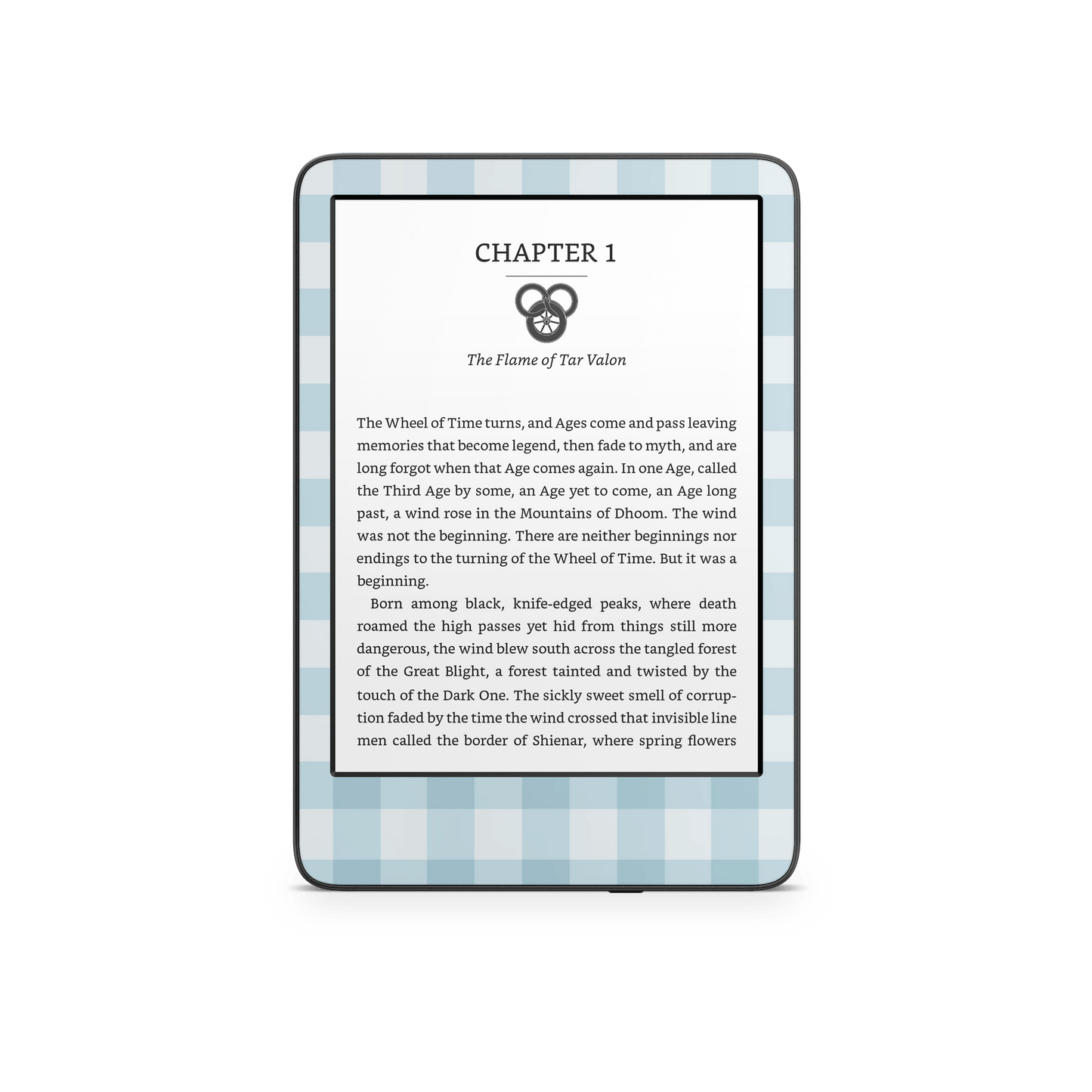 Blue Gingham Kindle 6-inch Skin