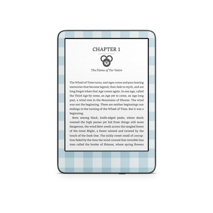 Blue Gingham Kindle 6-inch Skin