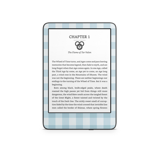 Blue Gingham Kindle 6-inch Skin
