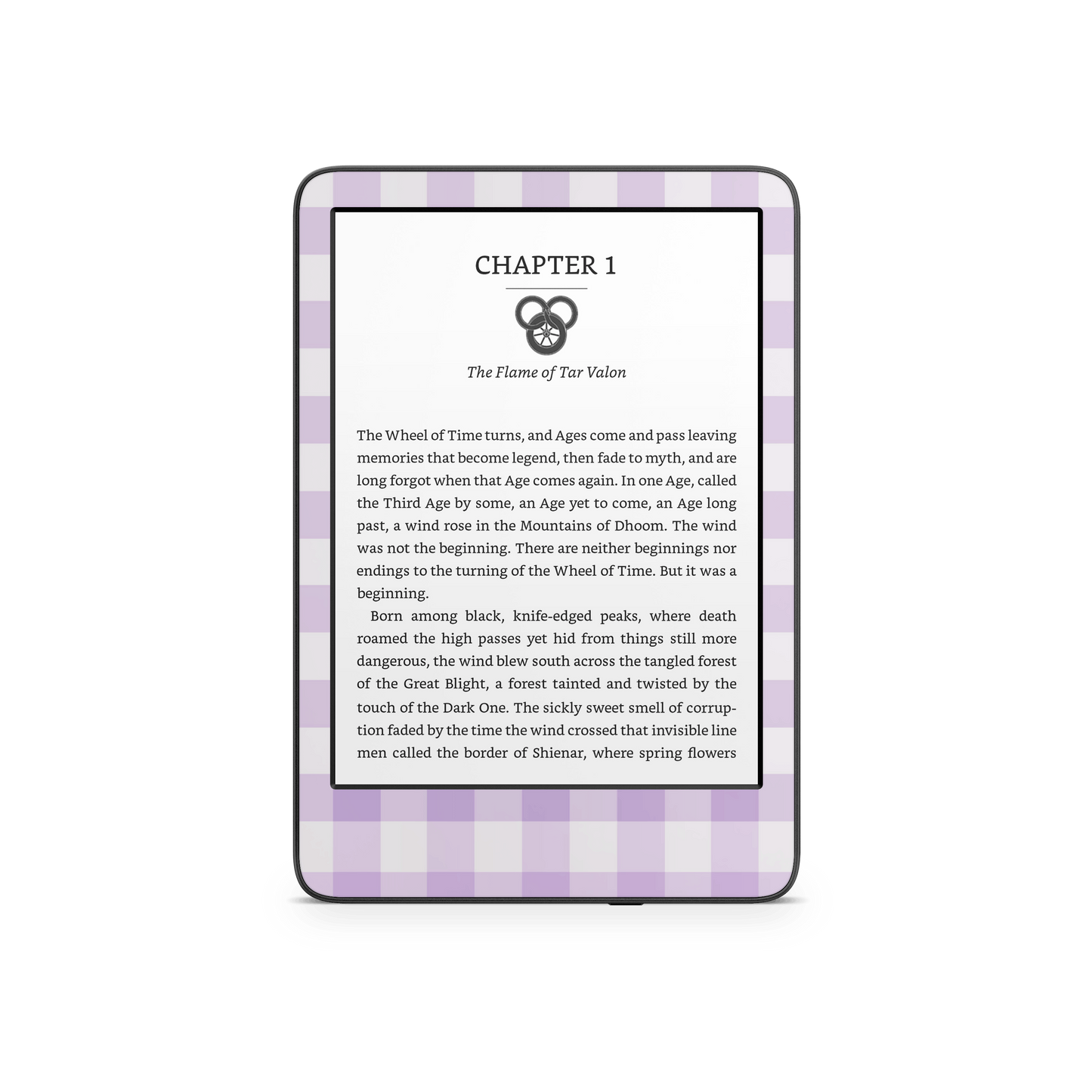 Purple Gingham Kindle 6-inch Skin