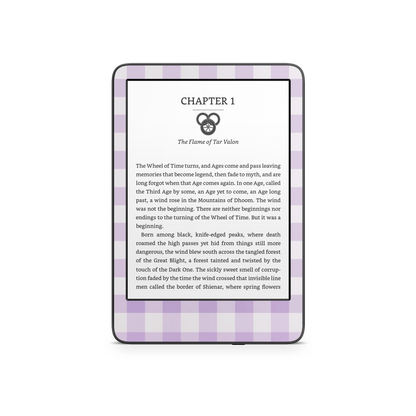 Purple Gingham Kindle 6-inch Skin