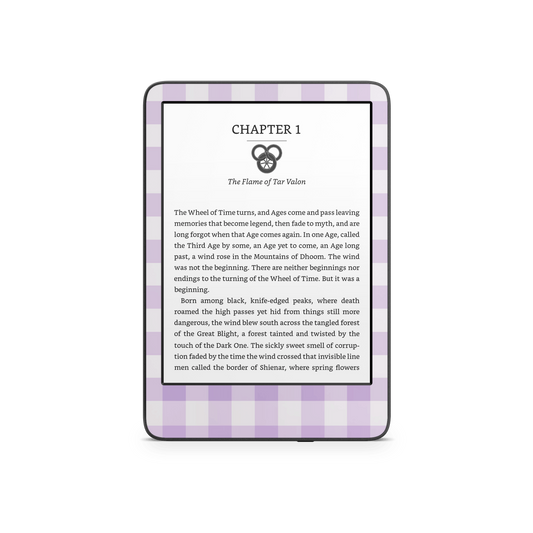 Purple Gingham Kindle 6-inch Skin