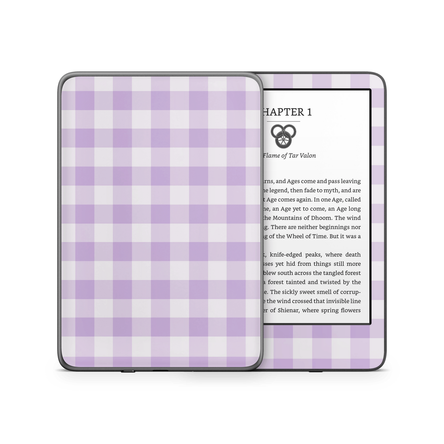 Purple Gingham Kindle 6-inch Skin