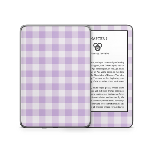 Purple Gingham Kindle 6-inch Skin