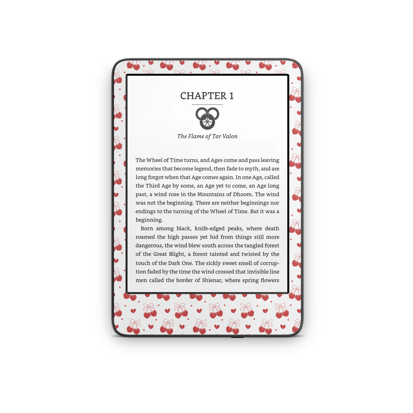 Red Cherry Hearts Kindle 6-inch Skin