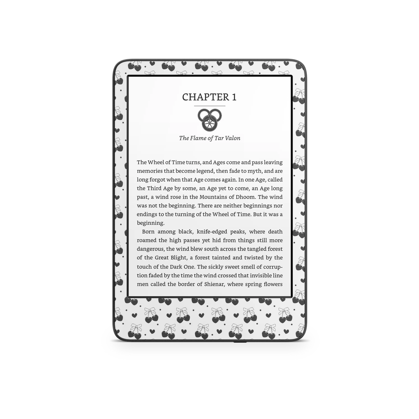 Black Cherry Hearts Kindle 6-inch Skin