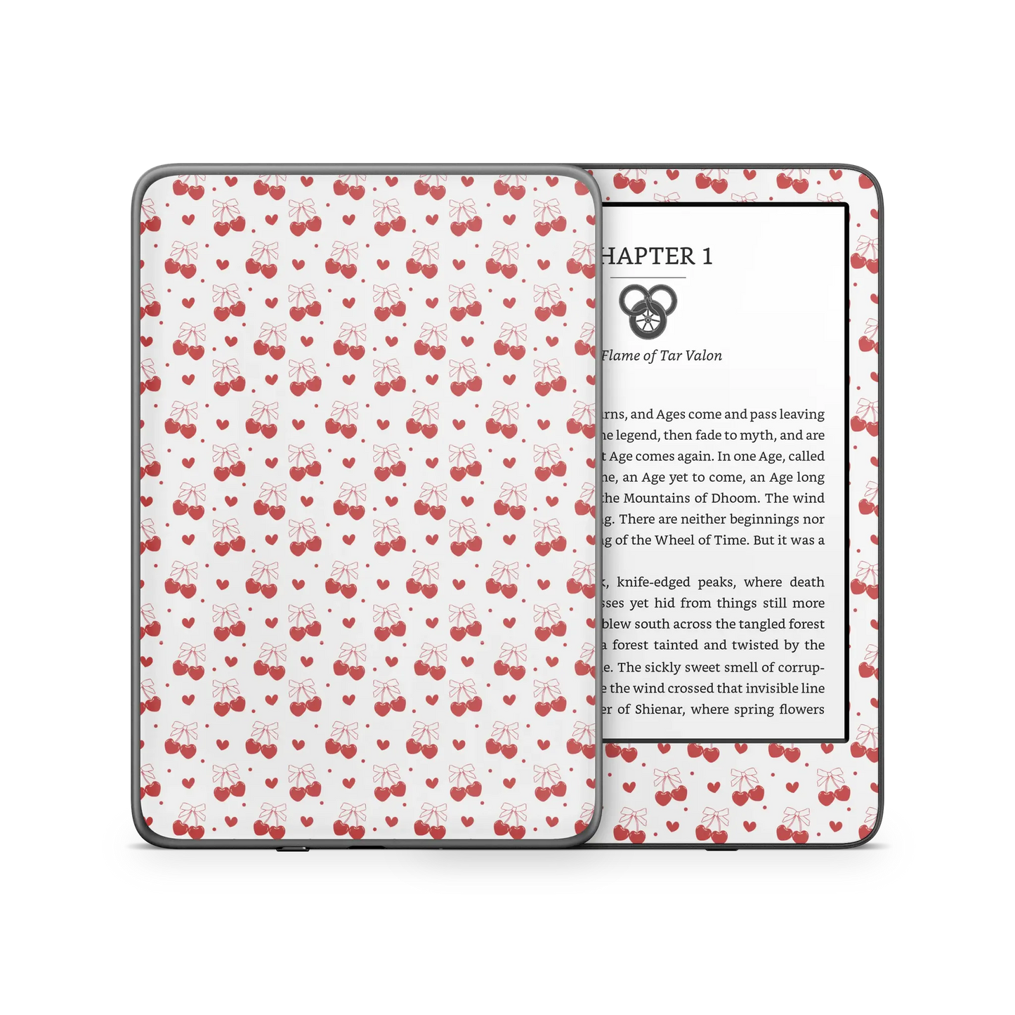 Red Cherry Hearts Kindle 6-inch Skin