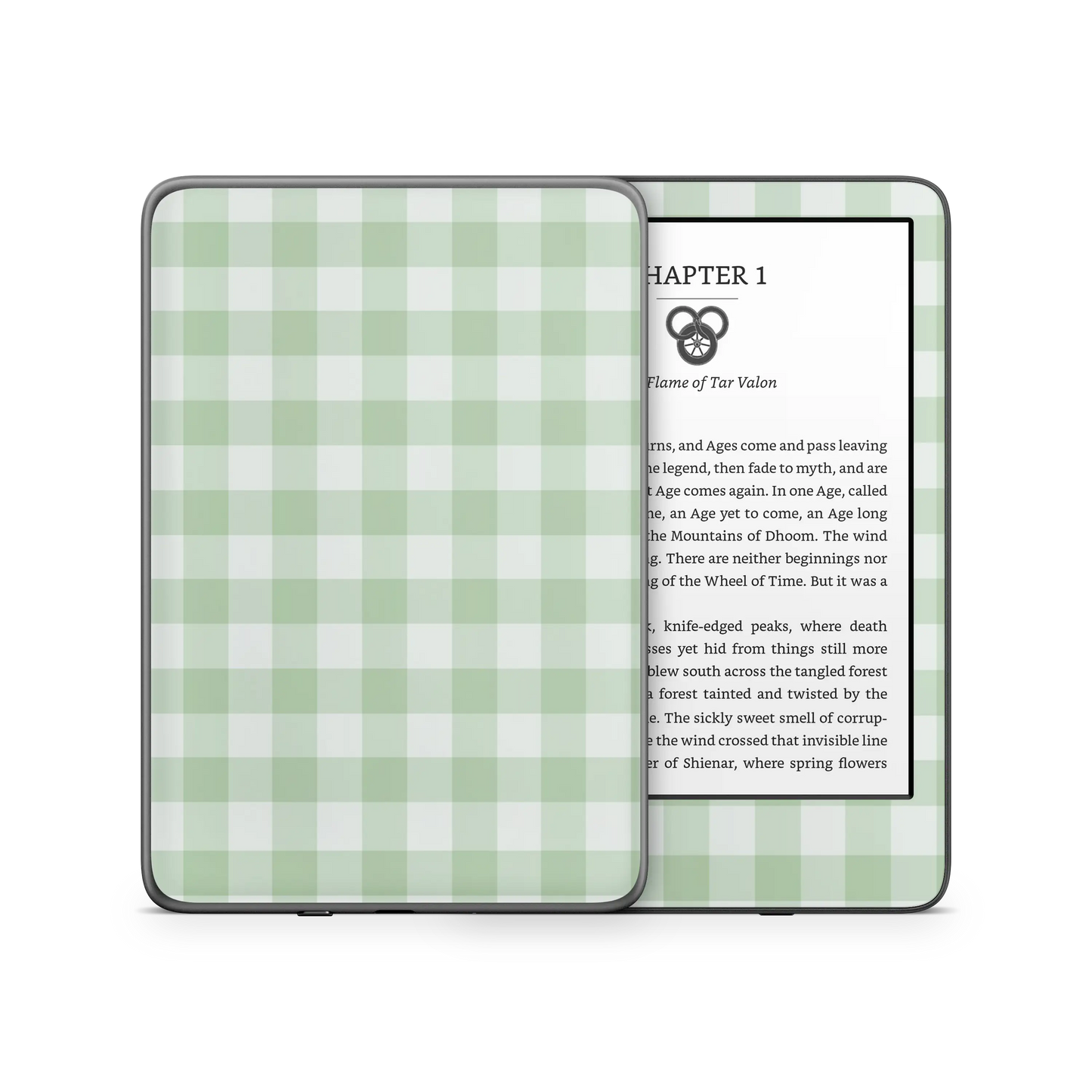 Green Gingham Kindle 6-inch Skin