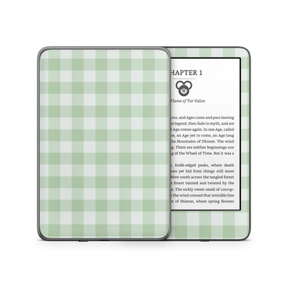 Green Gingham Kindle 6-inch Skin