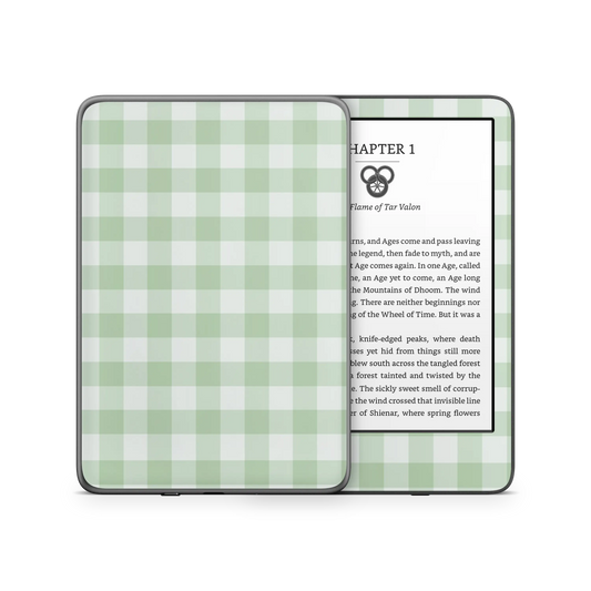 Green Gingham Kindle 6-inch Skin